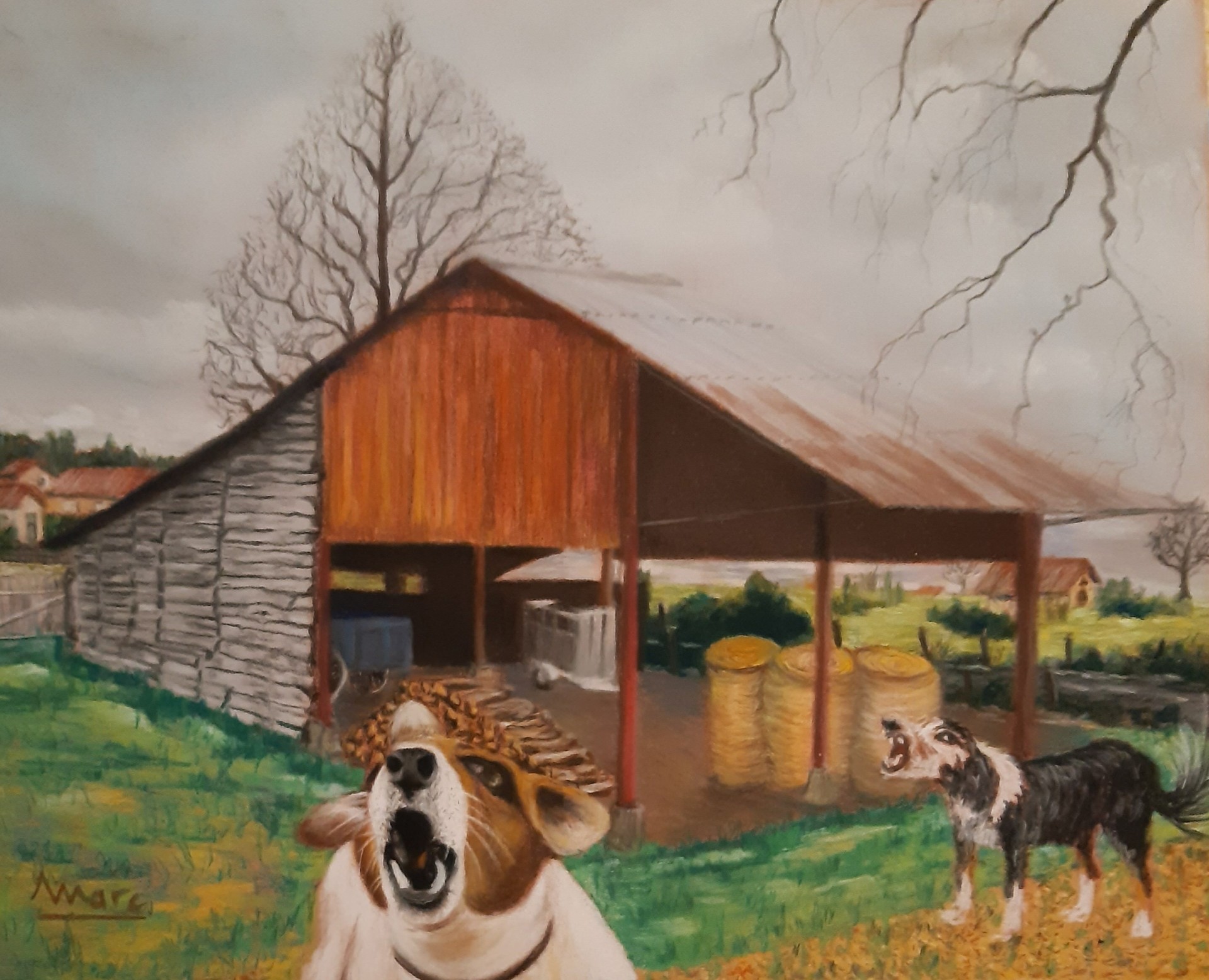 207 ferme du chemin de riou en janvier 24x30 0121